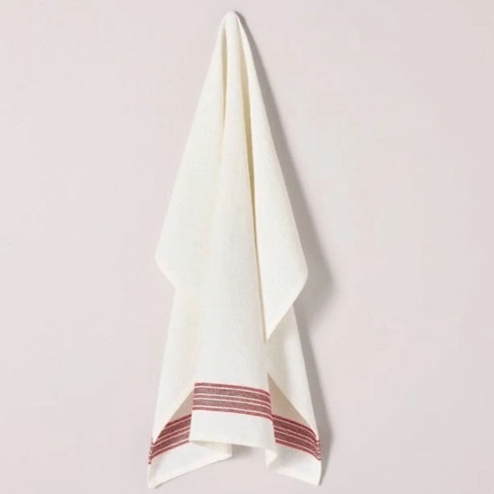 Hearth & Hand Magnolia Christmas Embroidered edging Kitchen Towel